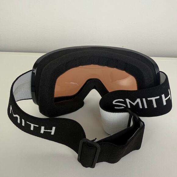 Smith Optics Ski Snowboarding Goggles Orange Yellow Tinted Lens Black Strap - Picture 2 of 6